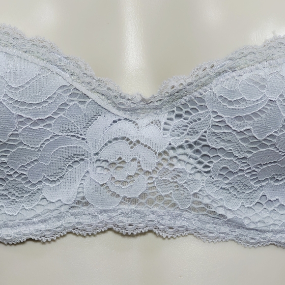 Xhilaration Lace Lightly Lined Convertible Strapless UW Bra 32A Silver Foil NWT - Picture 2 of 13